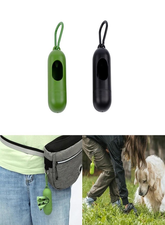 UtySty 2 Set Dog Poop Bag Holder Dog Waste Bag Dispenser with Carabiner Clip Doggie Poop Bags Hands Free Hanging Carrier for Leash Belt Disposal Dog Poop Bags Rolls Pet Waste Pickups - Image 3