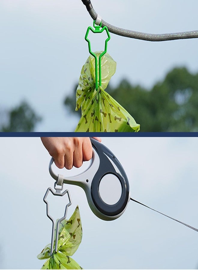 UtySty 2 Set Dog Poop Bag Holder Dog Waste Bag Dispenser with Carabiner Clip Doggie Poop Bags Hands Free Hanging Carrier for Leash Belt Disposal Dog Poop Bags Rolls Pet Waste Pickups - Image 4