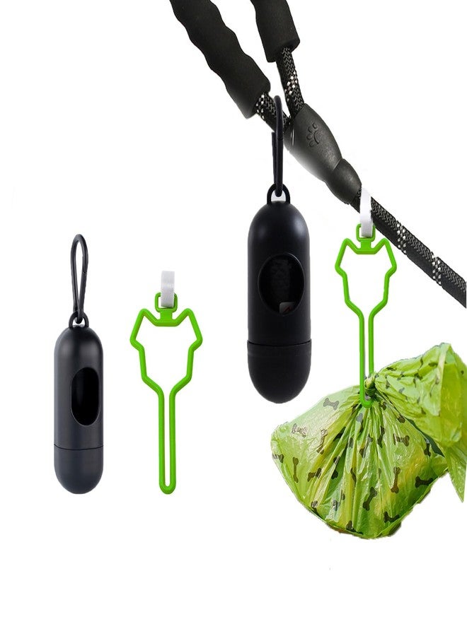 UtySty 2 Set Dog Poop Bag Holder Dog Waste Bag Dispenser with Carabiner Clip Doggie Poop Bags Hands Free Hanging Carrier for Leash Belt Disposal Dog Poop Bags Rolls Pet Waste Pickups - Image 5