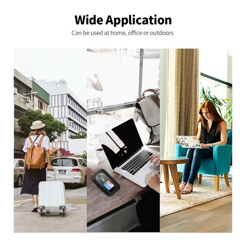 نقاط اتصال محمولة 4G LTE: جهاز أبيض محمول إشارة مستقرة معدل نقل 150 ميجابت في الثانية - تصميم صغير محمول بطارية سعة 2000 مللي أمبير ساعة يمكن الاستخدام بها لمدة 10 ساعات لاتصال أجهزة متعدلة أثناء التنقل - Image 3