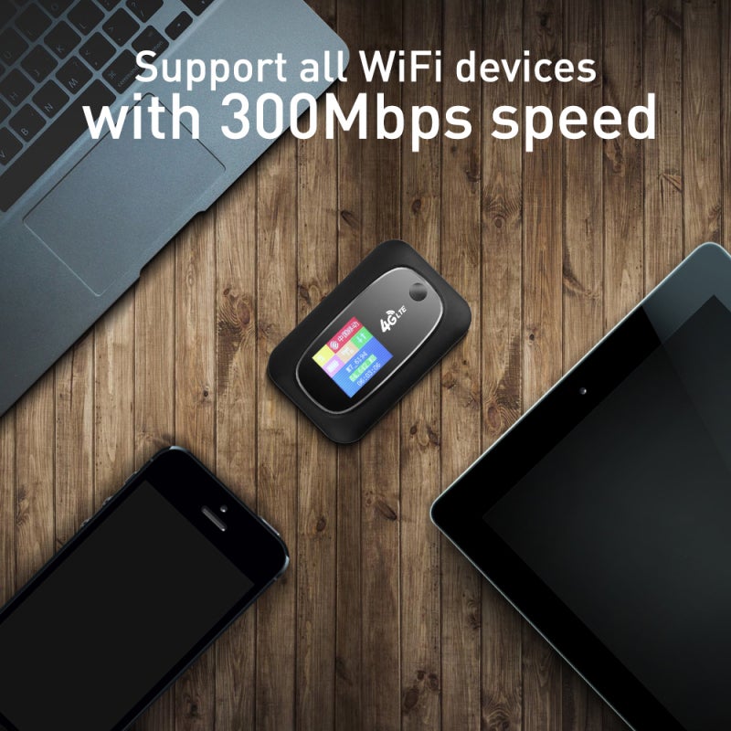 نقاط اتصال محمولة 4G LTE: جهاز أبيض محمول إشارة مستقرة معدل نقل 150 ميجابت في الثانية - تصميم صغير محمول بطارية سعة 2000 مللي أمبير ساعة يمكن الاستخدام بها لمدة 10 ساعات لاتصال أجهزة متعدلة أثناء التنقل - Image 2