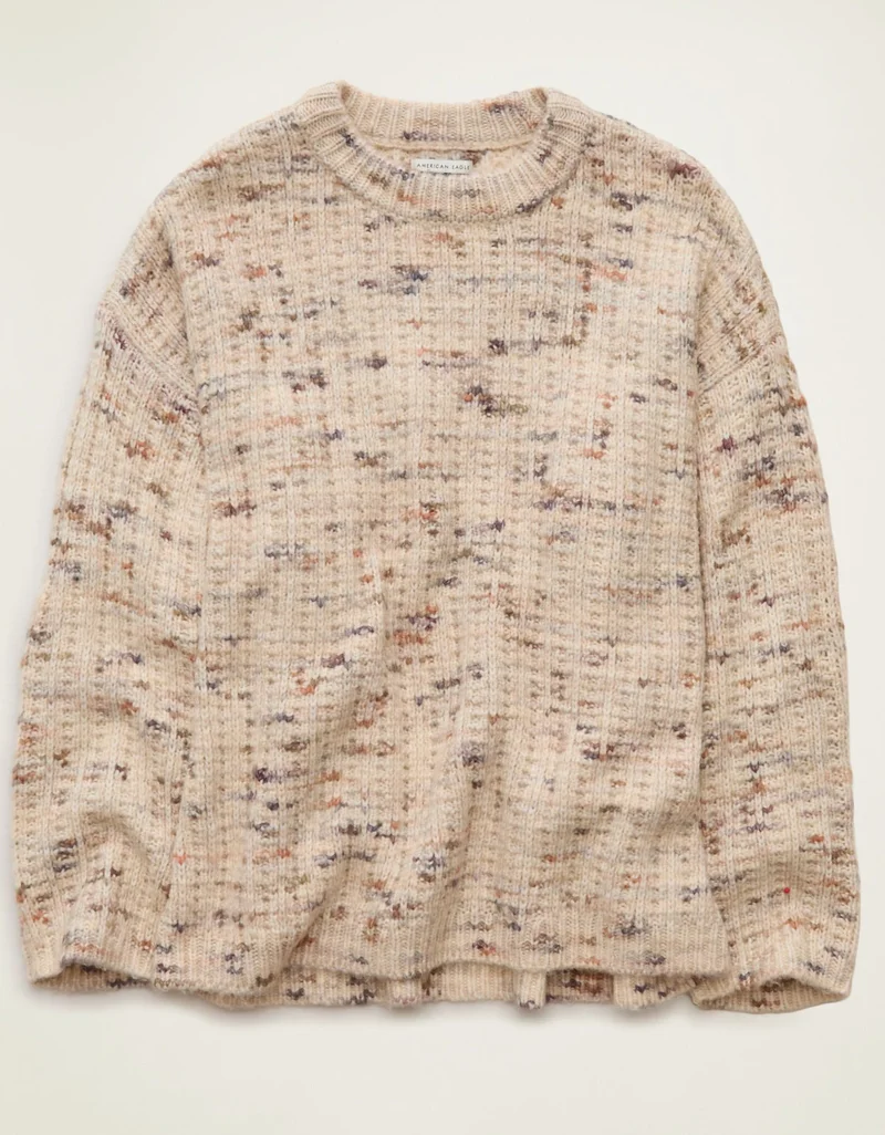 American Eagle  AE Waffle Crew Pullover for Women | Best Price UAE