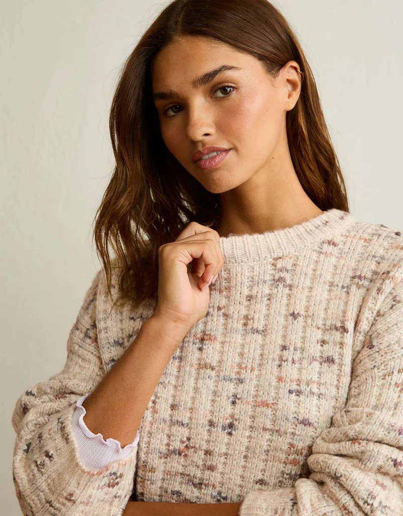 American Eagle  AE Waffle Crew Pullover for Women | Best Price UAE