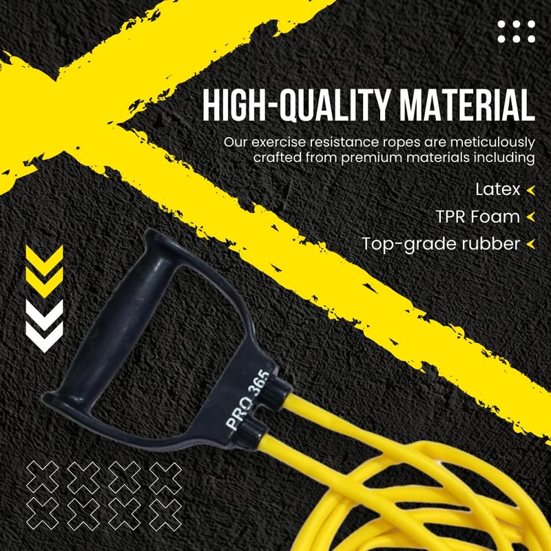 PRO365 Resistance Band 30 Kg | Compound Solid Handles | Double Toning Tube | 6 Months Warranty | Toning Bands | Exercise Bands | Home Gym Bands | Physiotherapy Equipment - Image 4