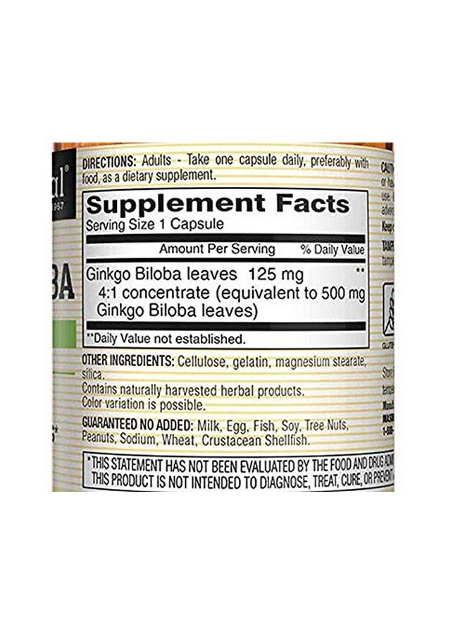 MASON Vitamins Ginkgo Biloba 500 Mg 180 Gelatin Capsules Per Bottle Pack Of 2 Bottles Total 360 Capsules - Image 3