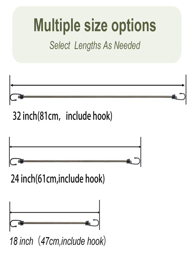 Aegero 18inch Bungee Cords with Hooks,6Pcs Heavy Duty Extra Strong Outdoor Elastic Rope,Multi-Purpose Elastic Bungee Straps for Luggage,Camping,Tarps,Bike Rack,Outdoor Tent,Weatherproof（Black） - Image 4