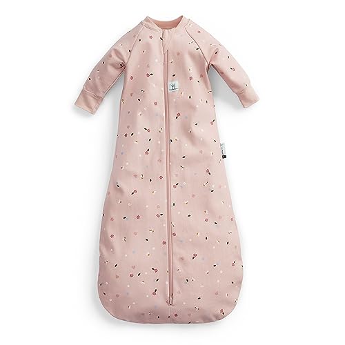 ergoPouch Jersey Sleeping Bag 10 TOG ArmsOut Baby Sleep Sack Ideal Transition from Swaddling Slim Fit Keeps Baby Secure Comfortable Soft Breathable Fabric 312 Months Daisies - Image 1