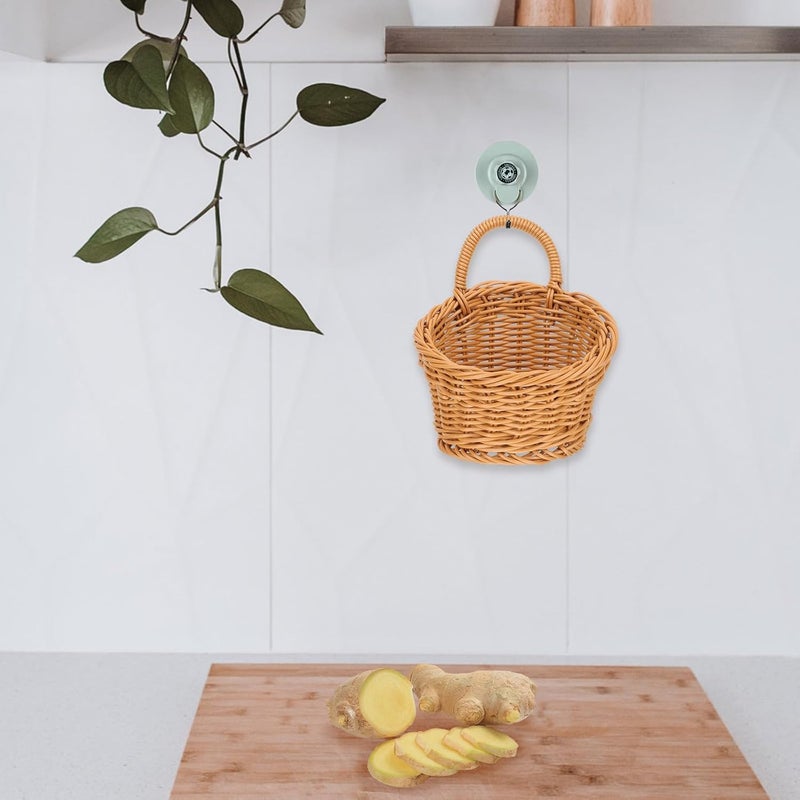 Easy clean surface SHERCHPRY Woven Hanging Basket for Kitchen Storage Small Rattan-style Wall Basket for Ginger Garlic and Vegetable Organization Sturdy Wall-mounted Consistent steady quality Easy assemble Trusted all-purpose quality Matte anti slip finish Repeated use trusted quality Authorized haulage delivery Integrated warehouse solution Global assemble options Safe approved storage space Regulated warehouse storage Practical experience crafted Multi-source stock guarantee Elegant practical design Efficiency boosted construction Field tested quality Moisture proof Dense material Sand resistant Upgraded general material Permanent & temporary usable Licensed warehouse stored goods Wide usage compatibility Safe material All region coverage - Image 5
