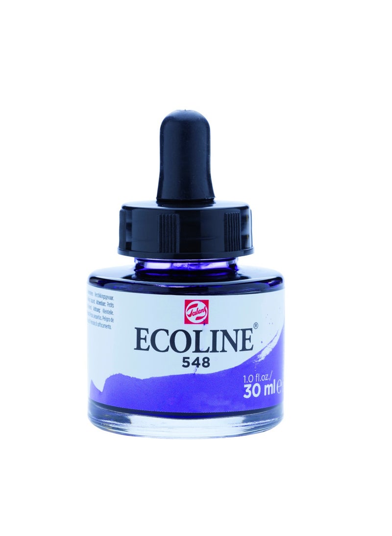 رويال تالينز Royal Talens Ecoline Watercolor With Dropper Ml.30 Blue Violet - 548 - No:11255481 - Image 1