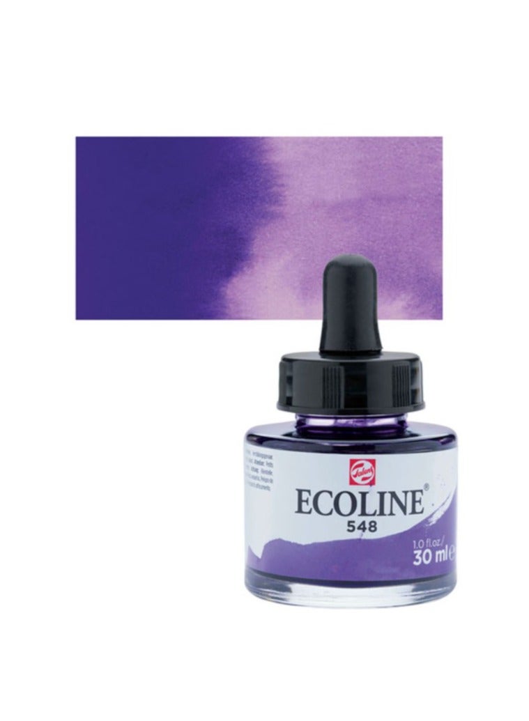 رويال تالينز Royal Talens Ecoline Watercolor With Dropper Ml.30 Blue Violet - 548 - No:11255481 - Image 2