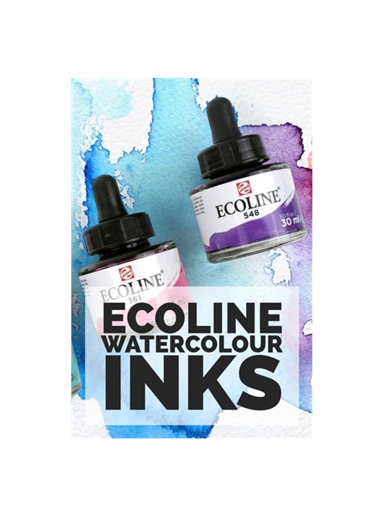 رويال تالينز Royal Talens Ecoline Watercolor With Dropper Ml.30 Blue Violet - 548 - No:11255481 - Image 3