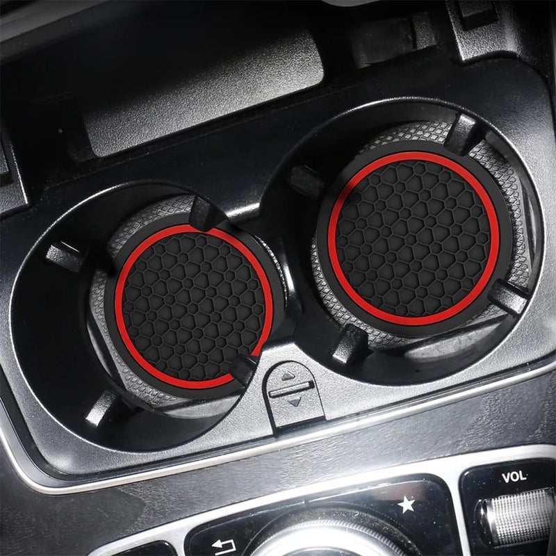 Car Cup Holder Coasters 2.75-Inch Silicone Honeycomb Anti-Slip Dustproof Cup Holder Liners - Universal Fit High Temperature Resistant Vehicle Cup Coasters for Automotive Truck RV Interior Use - Image 4