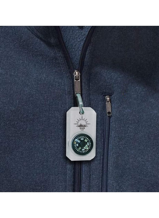 Sun Company - MiniComp - Zipperpull Mini Compass with Split Ring | Easy-to-Read Compass for Jacket, Parka, or Pack - Image 1