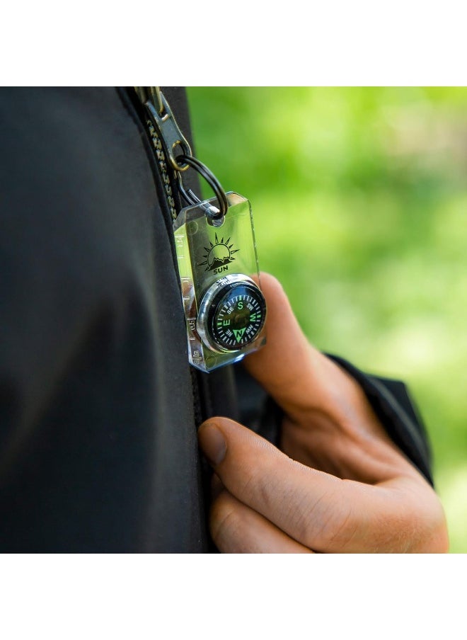 Sun Company - MiniComp - Zipperpull Mini Compass with Split Ring | Easy-to-Read Compass for Jacket, Parka, or Pack - Image 1