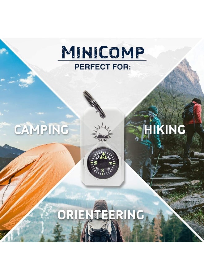 Sun Company - MiniComp - Zipperpull Mini Compass with Split Ring | Easy-to-Read Compass for Jacket, Parka, or Pack - Image 1