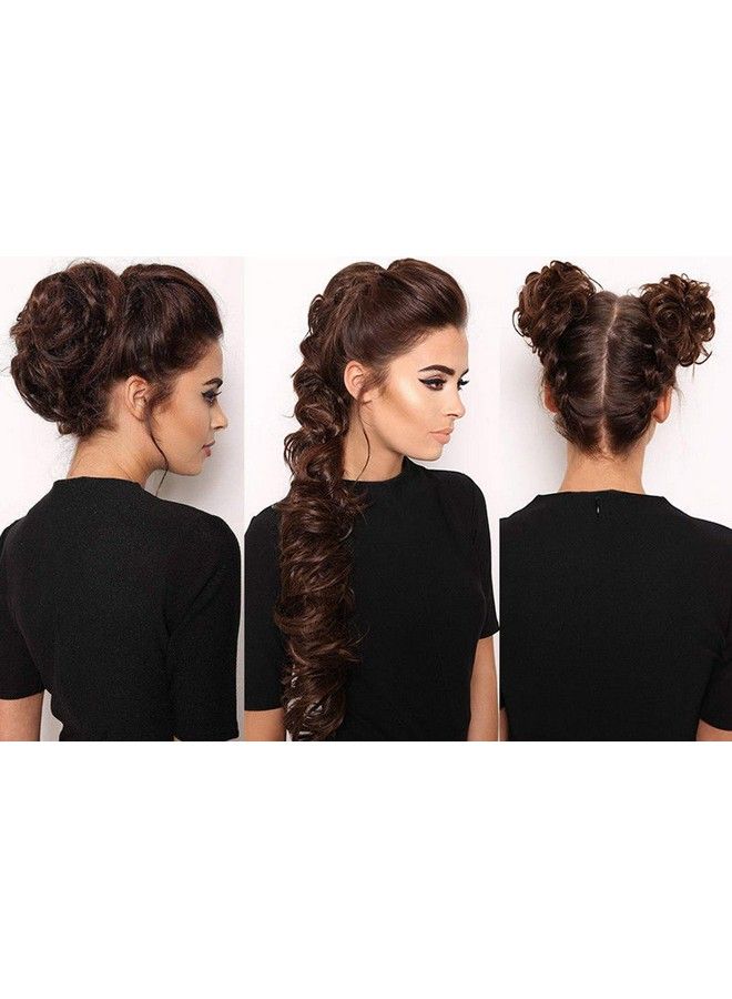 AASA Synthetic Frill For Hair Juda Extension For Women Multipurpose Hair Extension For Girls Pack Of 1 (Natural Black Brown)) - Image 4