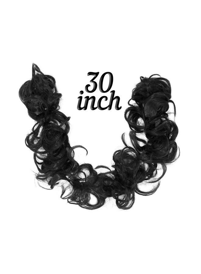 AASA Synthetic Frill For Hair Juda Extension For Women Multipurpose Hair Extension For Girls Pack Of 1 (Natural Black Brown)) - Image 3