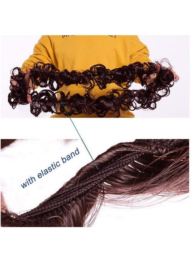AASA Synthetic Frill For Hair Juda Extension For Women Multipurpose Hair Extension For Girls Pack Of 1 (Natural Black Brown)) - Image 5