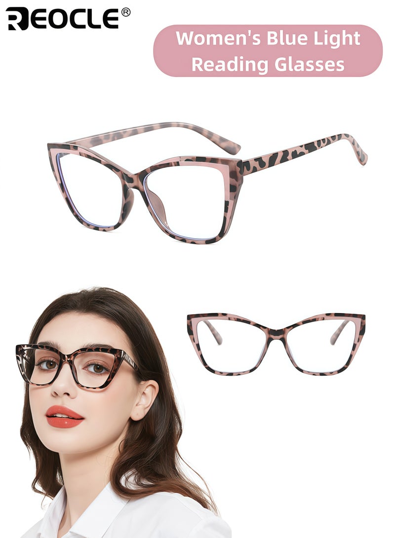 ريوكل نظارات نسائية بإطار عين القطة بتصميم بانك، مع خاصية حجب الضوء الأزرق، وتصميم سايبربانك، وعدسات مسطحة، وهيكل خفيف الوزن، للاستخدام اليومي. - Image 1