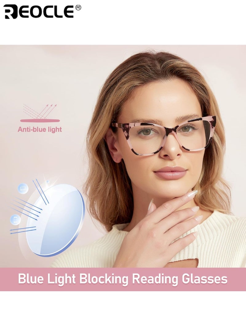 ريوكل نظارات نسائية بإطار عين القطة بتصميم بانك، مع خاصية حجب الضوء الأزرق، وتصميم سايبربانك، وعدسات مسطحة، وهيكل خفيف الوزن، للاستخدام اليومي. - Image 3