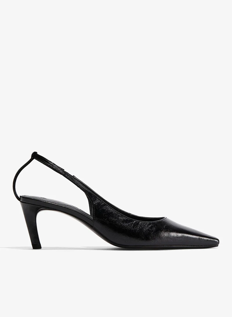 اتش اند ام حذاء بكعب عالي مع شريط خلفي