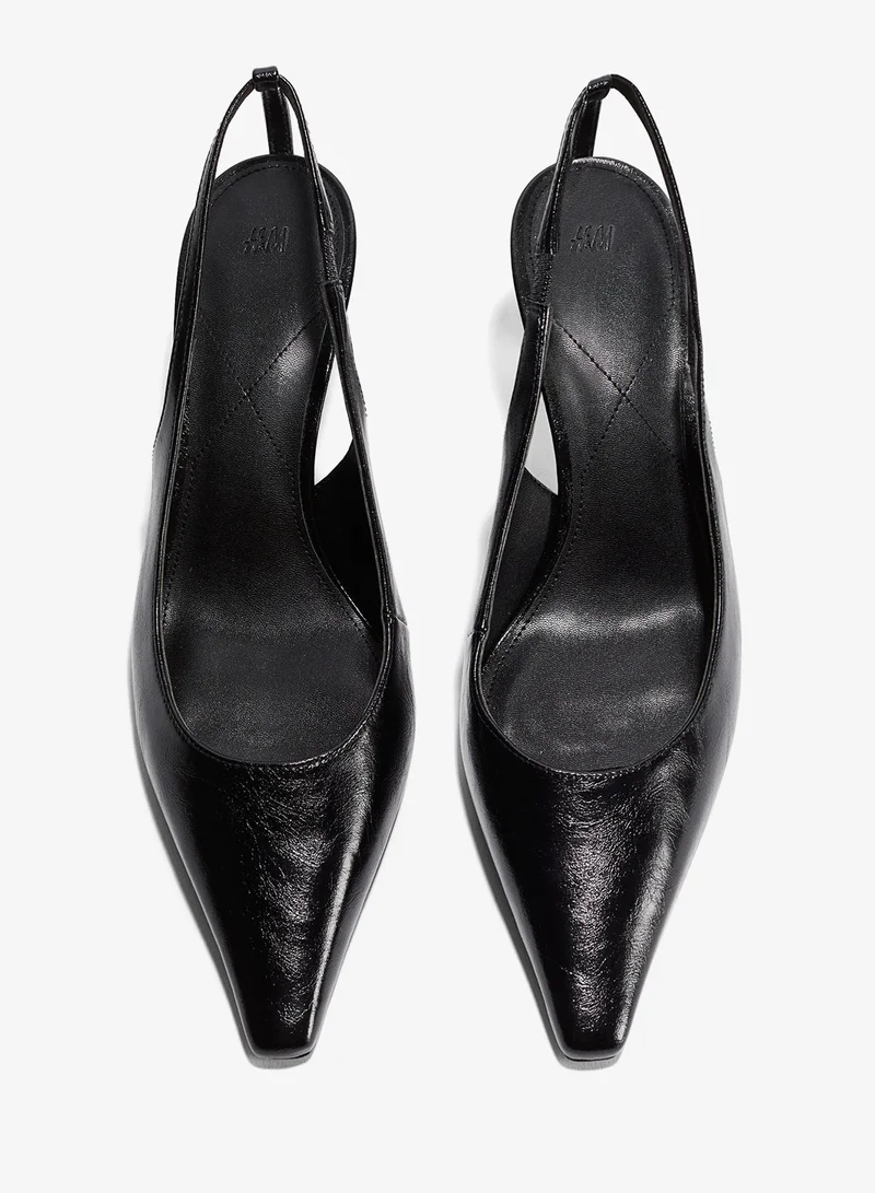 اتش اند ام حذاء بكعب عالي مع شريط خلفي