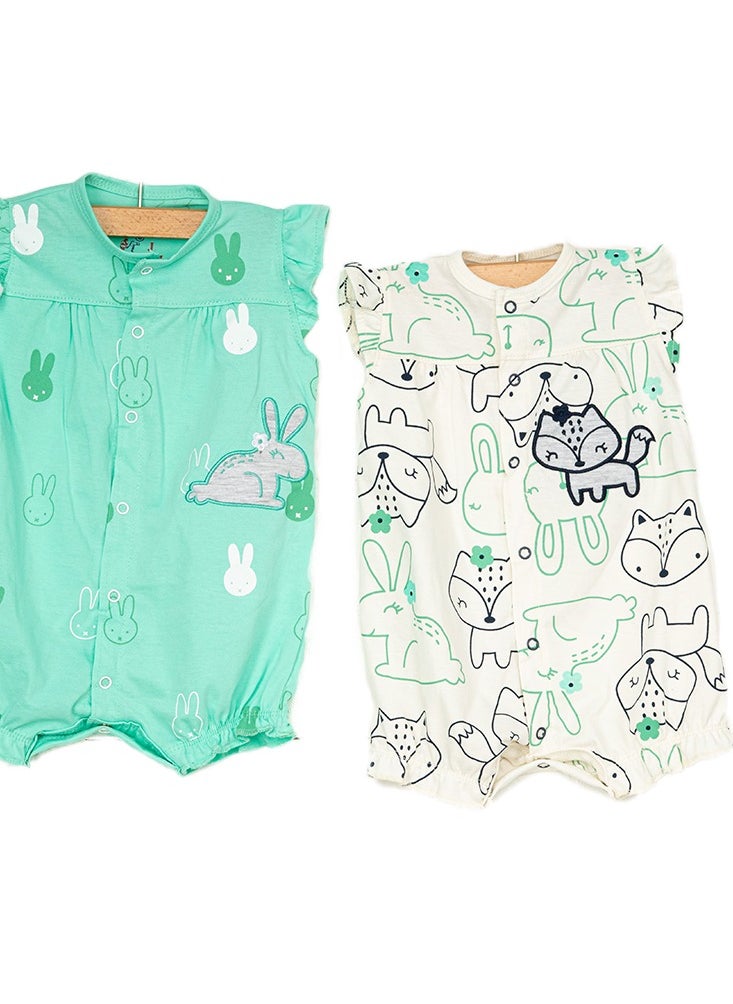 JOCKEY - Pack of 2 Baby Girl Jumpsuit Shortsleeves - Image 1