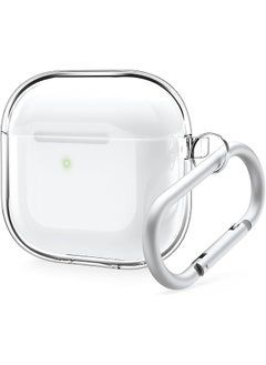 Clear Case Compatible With Airpods 4 Case Compatible With Airpods 4Th Generation Case Carabiner Included Reduced Yellowing Wireless Charging Shock Resistant Full Protection Transparent