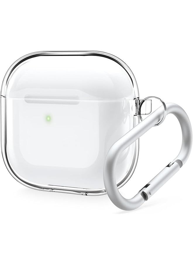 erorex - Clear Case Compatible With Airpods 4 Case Compatible With Airpods 4Th Generation Case Carabiner Included Reduced Yellowing Wireless Charging Shock Resistant Full Protection Transparent - Image 1