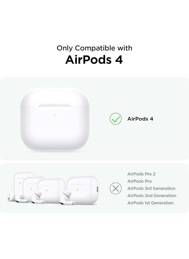 erorex - Clear Case Compatible With Airpods 4 Case Compatible With Airpods 4Th Generation Case Carabiner Included Reduced Yellowing Wireless Charging Shock Resistant Full Protection Transparent - Image 1