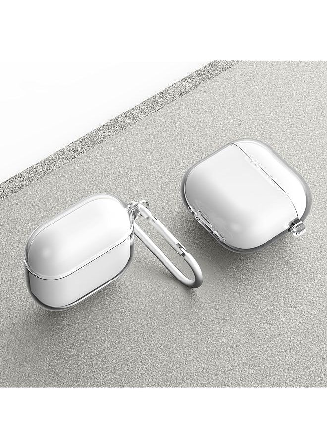 erorex - Clear Case Compatible With Airpods 4 Case Compatible With Airpods 4Th Generation Case Carabiner Included Reduced Yellowing Wireless Charging Shock Resistant Full Protection Transparent - Image 1