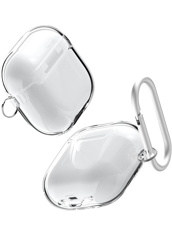 erorex - Clear Case Compatible With Airpods 4 Case Compatible With Airpods 4Th Generation Case Carabiner Included Reduced Yellowing Wireless Charging Shock Resistant Full Protection Transparent - Image 1