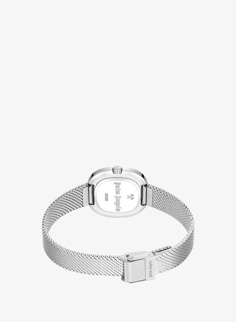 Palm Angels Aeris Silver Dial Silver Stainless Steel Bracelet Analog Watch for Women, 32mm - Image 3