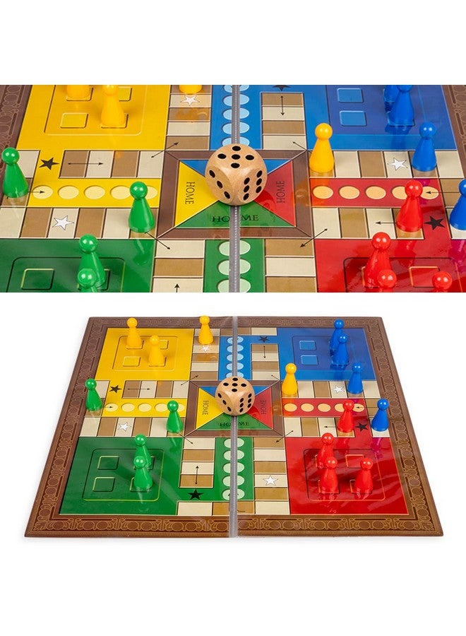 Toysbox Grand Ludo and Snakes & Ladders Board Game with Jumbo Size Wooden Dice to Play with Kids and Adults - Image 3