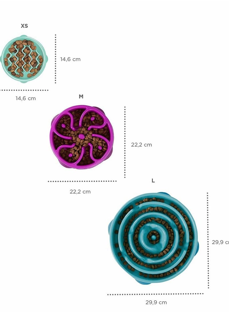 SYOSI - Slow Feeder Fun Feeder Dog Bowl Without Suffocation Slow Feeder Expansion Stop Dog Food Water Bowl With Interesting Pattern (Purple) - Image 1