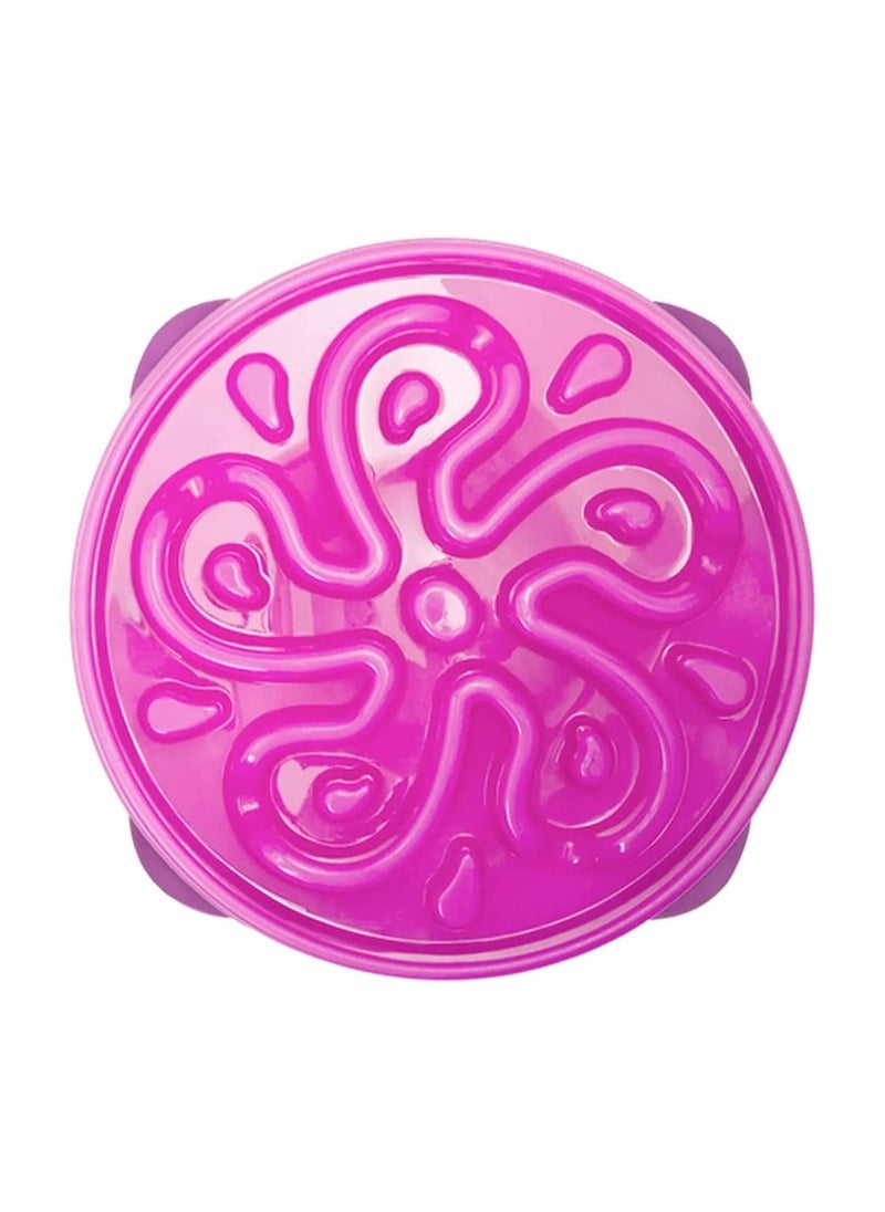 SYOSI - Slow Feeder Fun Feeder Dog Bowl Without Suffocation Slow Feeder Expansion Stop Dog Food Water Bowl With Interesting Pattern (Purple) - Image 1