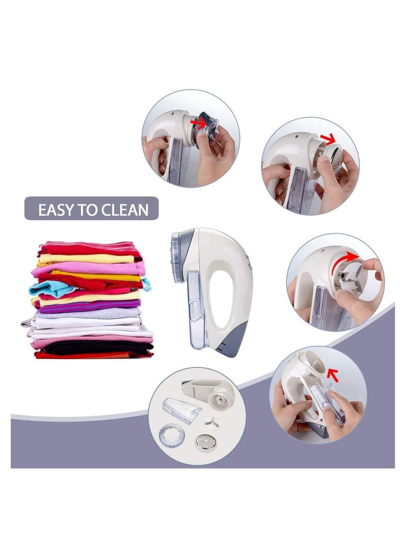 Portable Battery Powered Fabric Shaver Lint Remover Effectively Removes From Fabrics Clothes