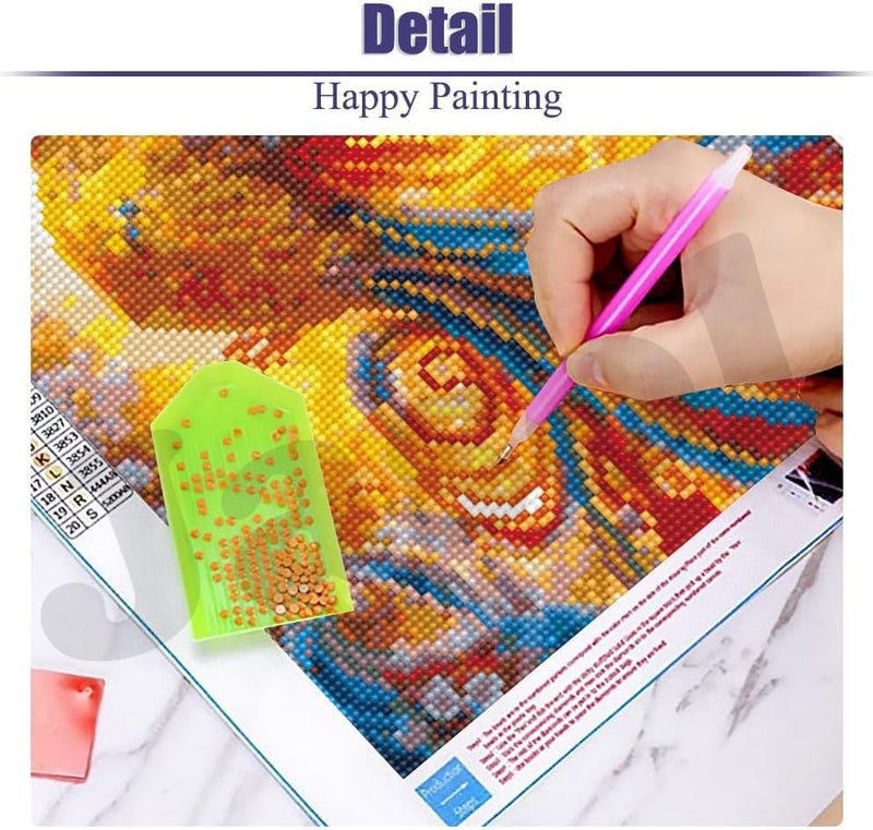 Jasol Diamond Painting Kit, 40x30 Cms, Full Drill, 5D Crystals, Home Wall Decor Gift Set (Phoenix Bird M45610) - Image 4