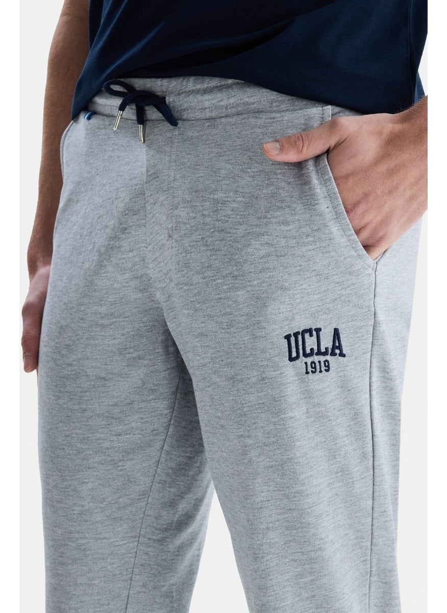 UCLA Connor Gray Elastic Leg Sweatpants Embroidered Standard Fit Men's Sweatpants  - Image 2