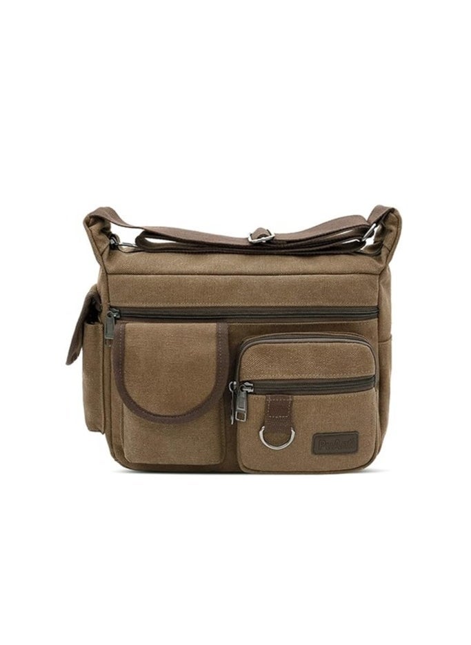 FANDARE Canvas Crossbody Bag Messenger Bag Satchel Shoulder Bag Working Bag Bookbag Briefcase for Men and Women - Image 1