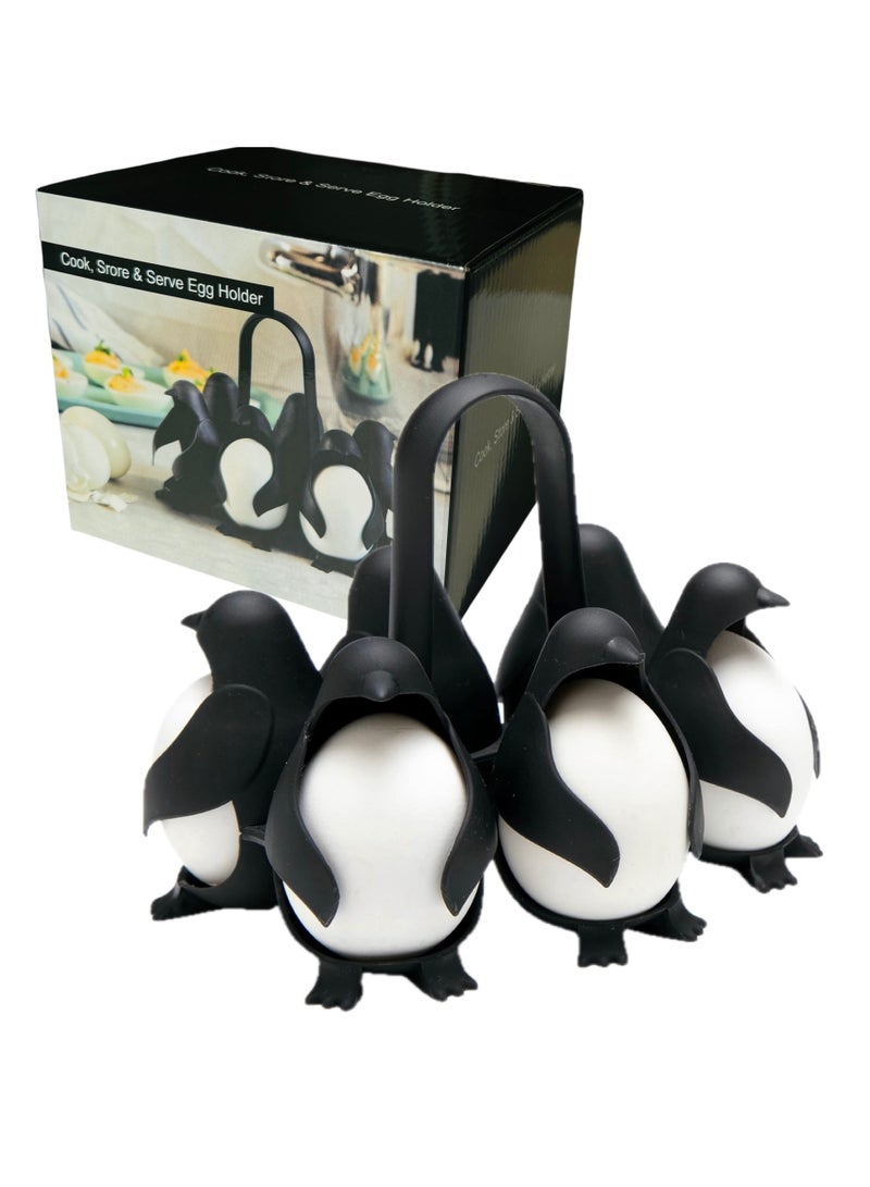 Egg Boiler, Holder, And Storage, 3-in-1,Penguin Shaped Egg Cooker, Egg Maker For Soft And Hard-Boiled Eggs, Refrigerator Storage, Kitchen Gadget And Home Decor Boiling Device.(Pack of 1)  - Image 1