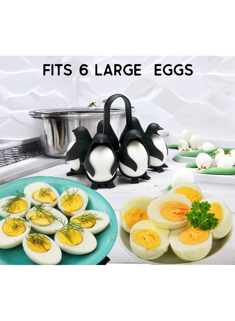 Egg Boiler, Holder, And Storage, 3-in-1,Penguin Shaped Egg Cooker, Egg Maker For Soft And Hard-Boiled Eggs, Refrigerator Storage, Kitchen Gadget And Home Decor Boiling Device.(Pack of 1)  - Image 4