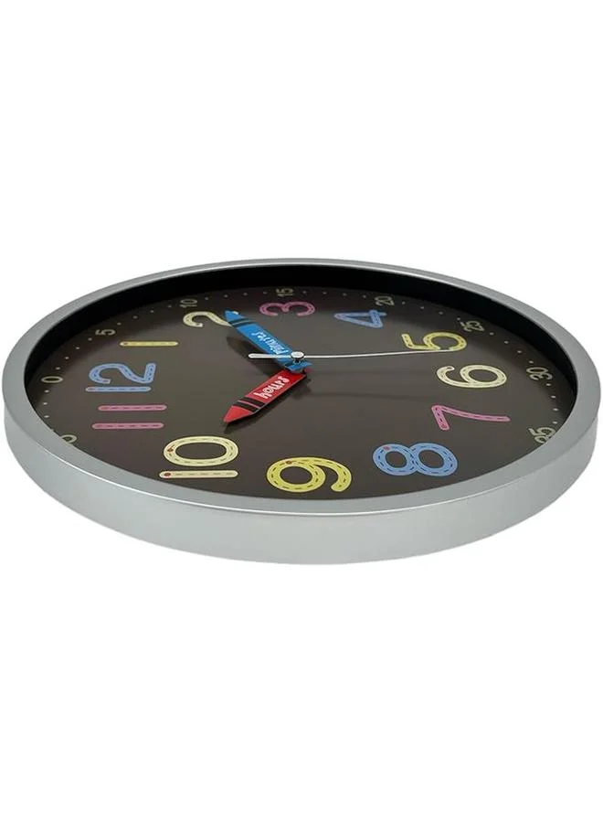 Orchid Kids Wall Clock 25 Cm Black