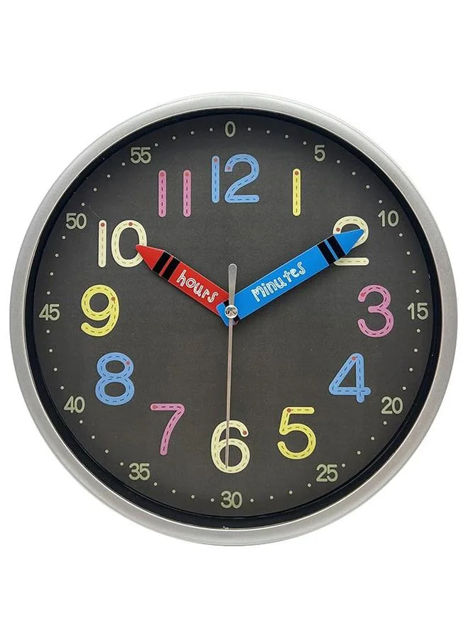 Orchid Kids Wall Clock 25 Cm Black