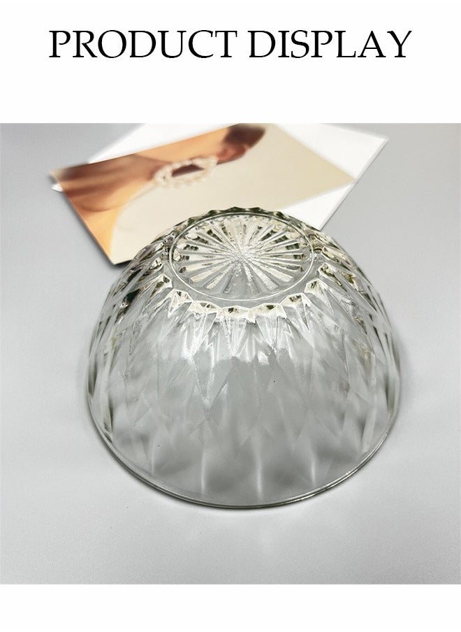 DUNISO Six-Piece Set, Glass Bowl Set, Fruit Bowl, Salad Bowl, Snack Bowl, Heat-Resistant, Highly Resistant To Breakage, Transparent, Can Be Used For Salads, Soups, Desserts, Fruits, Pasta, Curry, Popcorn, Cereal Bowls, Party Catering Mixing Bowls, Dips, Desserts, Tea Bags, Dips, Sauces, Snack Plates  - Image 5
