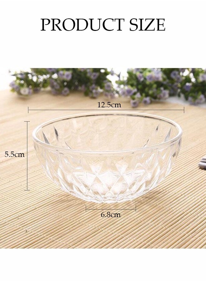 DUNISO Six-Piece Set, Glass Bowl Set, Fruit Bowl, Salad Bowl, Snack Bowl, Heat-Resistant, Highly Resistant To Breakage, Transparent, Can Be Used For Salads, Soups, Desserts, Fruits, Pasta, Curry, Popcorn, Cereal Bowls, Party Catering Mixing Bowls, Dips, Desserts, Tea Bags, Dips, Sauces, Snack Plates  - Image 2
