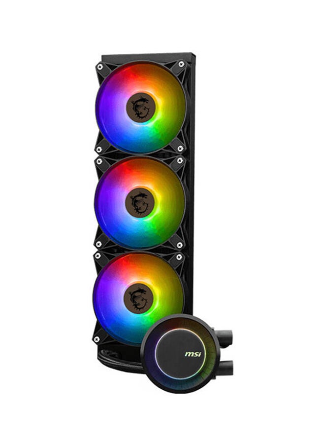 MSI MAG Coreliquid E360 Liquid CPU Cooler, 360mm Radiator, 3x Fans Included, 75.04 CFM Fan Airflow, 3000 RPM Pump Speed, Fluid Dynamic Bearing, 306-7ZW6E17-C24 Black  - Image 4