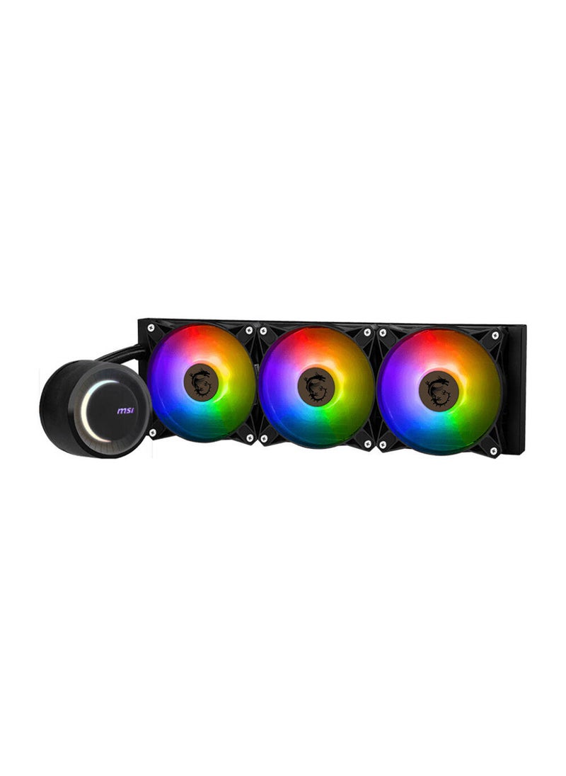 MSI MAG Coreliquid E360 Liquid CPU Cooler, 360mm Radiator, 3x Fans Included, 75.04 CFM Fan Airflow, 3000 RPM Pump Speed, Fluid Dynamic Bearing, 306-7ZW6E17-C24 Black  - Image 3