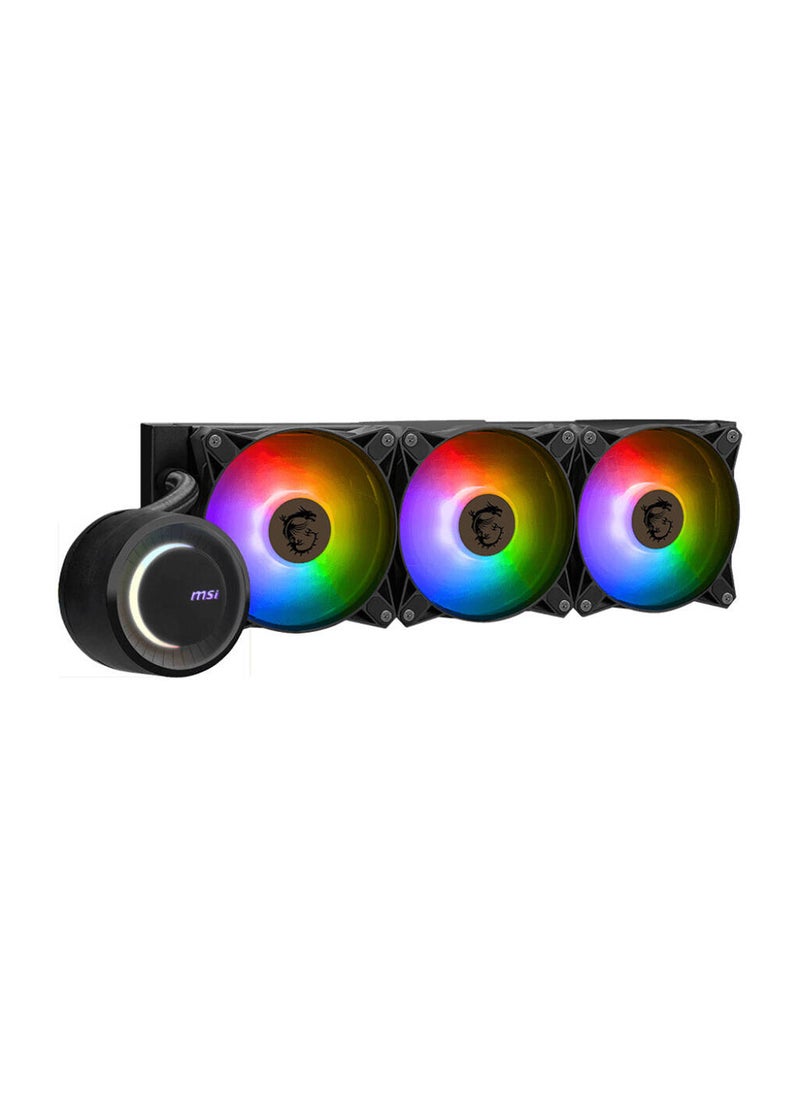 MSI MAG Coreliquid E360 Liquid CPU Cooler, 360mm Radiator, 3x Fans Included, 75.04 CFM Fan Airflow, 3000 RPM Pump Speed, Fluid Dynamic Bearing, 306-7ZW6E17-C24 Black  - Image 2