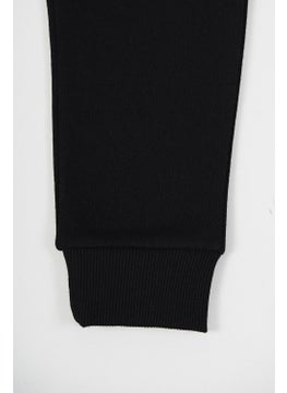 mmetalic Metalic Black Thick Cotton Elastic Waist and Leg Pocket 5-6-7-8-9-10-11-12 Years Old Boy Tracksuit Bottoms  - Image 3